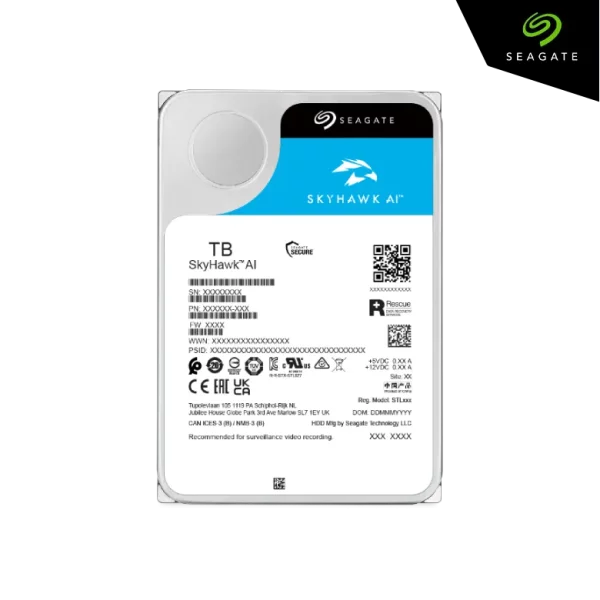 Seagte Disque Dur HDD 3.5" Interne 12 To Skyhawk AI Surveillance - ST12000VE003